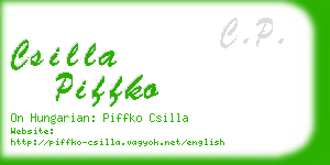 csilla piffko business card